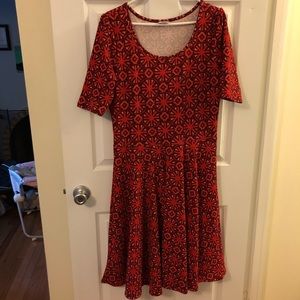 Orange Print LulaRoe Nicole